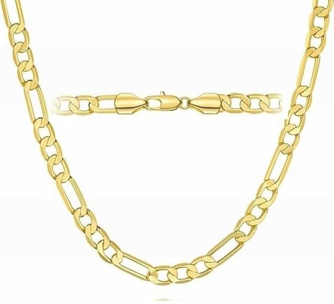 アクセサリー 14K Gold Figaro Chain BELIEVER JEWELRY Solid Figaro Chain Necklace in 14K Gold - Samsclub.com